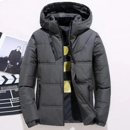-20 Degree Down Jacket Male Winter Parkas Men White Duck Down Jacket Hooded Outdoor Thick Warm Padded Snow Coat Oversize M-4XL