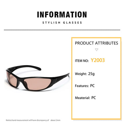 Y2K Sunglasses Men Women Color Hollowed Outdoor Driving UV400 Sunglasses Girls Net Red Hip Hop Gothic Women Sun Glasses 2025 Hot