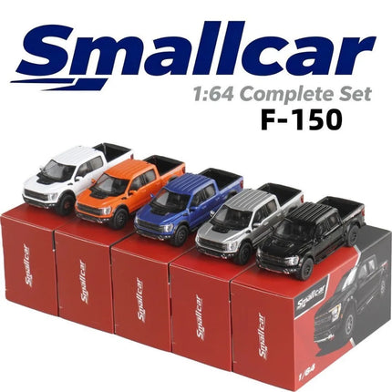 Masdi Smallcar 1/64 Ford Raptor F-150 SVT Silver White Black Alloy Car Model Miniature Diecast Collection Ornament Hobby Gifts