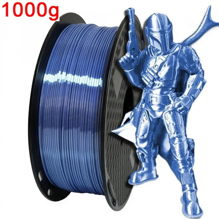 Silk Filament PLA 1.75mm 1kg/500g/250g 3D Printer Filament For Printing Toys Shiny Smooth PLA+ Gold Silver Red Blue High Speed