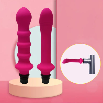1 Pc Threaded Silicone Fascia Gun Massage Head With 3 Sizes Of Connectors, 12-13mm/15-16mm/18-19mm, Fascia Gun Massage dildo