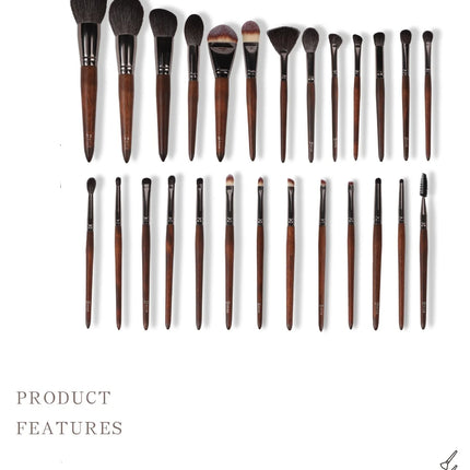 Goat Hair Makeup Brushes Set: Eyeshadow Brush, Foundation Loose Powder Brush, Blush Brush,Comestic Beauty Tools Preminum Quality