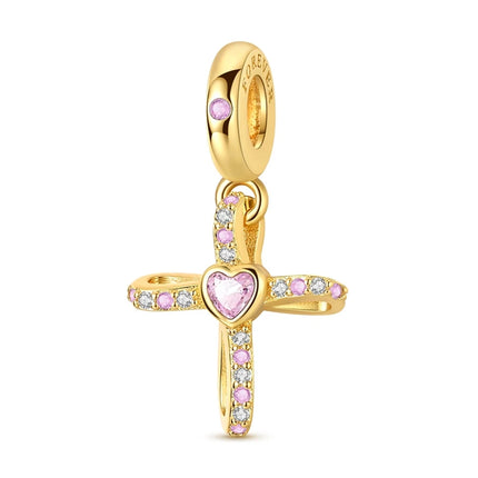 Gold Color Charms 925 Sterling Silver Original Golden Safety Chain Round Spacer Clip Charm DIY Jewelry For Women Bracelet Gift