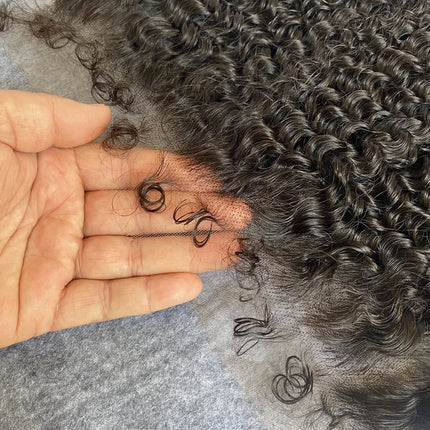 4C Kinky Endges 13x6 Invisible HD Lace Frontal 9x6 6x6 Curly Hair 100% Real HD Lace Closure Only HD Lace Melt Skins Pre Plucked