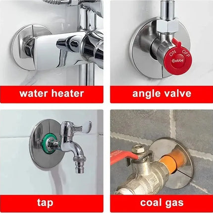 1PC Self-Adhesive Stainless Steel Faucet Decorative Cover Shower Chrome Finish Water Pipe Wall Covers Bathroom Accessories
