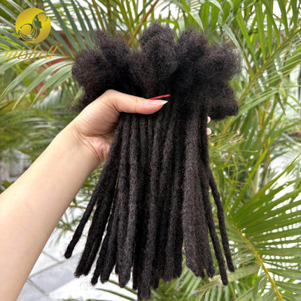 0.6cm 4-8Inch Regular Loc Extension Human Hair 50 Strands Full Handmade 100% Human Hair Dreadlock Extensions for Men Women