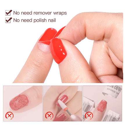7ml MEET ACROSS Peel Off Base Gel Clear Primer UV Gel Nail Polish Base Gel Semi Permanent Air Dry Gel For Protect Care Art Glue