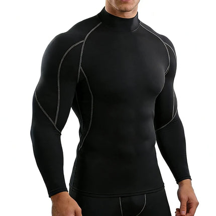 Men Running T shirt Quick Dry Bodybuilding Sport Shirt Long Sleeve Shirts Compression Top Fitness Tight Rashgard Gym T-Shirt Men