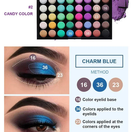 40 Colors Eyeshadow Palette Matte Glitter Pearlescent Powder Shimmer Shine Nude Eye Pigments Make Up Palette Set Cosmetics
