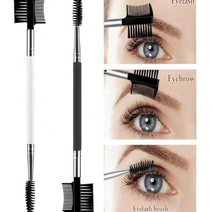 1/2/5PCS 3 Head Eyebrow Eyelash Shaper Double Head Brush Makeup Grooming Tool Cosmetic With 3 Different Spoolie Brushes