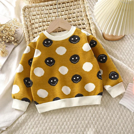 니트 Autumn Winter New Baby Girl Boy Cartoon Knitted Sweaters Child Plush Thicken Warm Knitted Pullover Tops Kid Casual Sweater아기옷