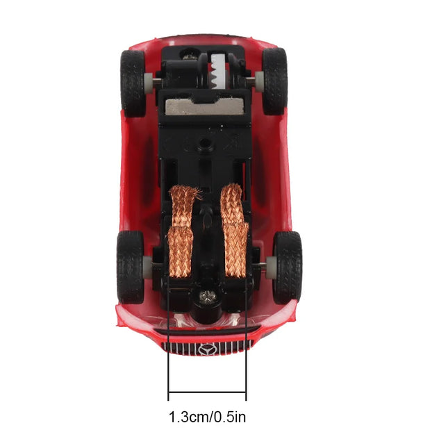 2pcs Slot Car 1/64 Scale Electric Racing High Speed Track Cars 1:64 with Lights Compatible Carrera Go Scalextric Toy