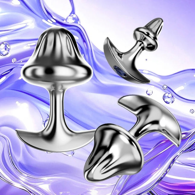 New Mushroom Anal Plug 33/48/58mm Metal Butt Plug Sphincter Training Anal Dilator Prostate Massager Sex Toys