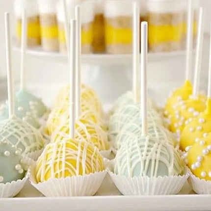 50/100Pcs Hollow Plastic Lollipop-Sticks 10/15cm Cake Pop Accessories Bakeware for Home Kitchen Dessert Making