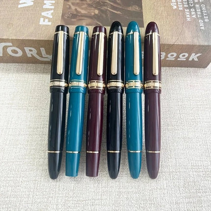 Wing Sung 630 Brief Fountain Pen Iraurita Nib 0.5~0.7mm Nib Piston Resin Gold Clip Pen Stationery Business Gifts Writing
