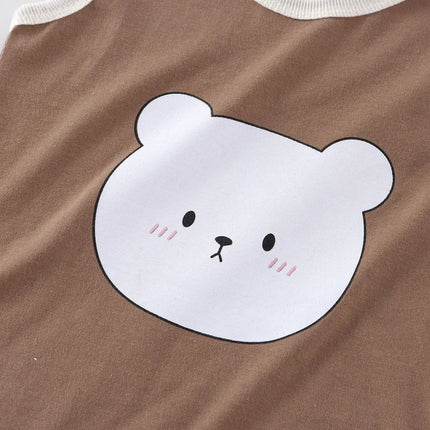 Cute Bear Baby Clothing Set Summer Soft Cotton Infant Short Sleeve Pajamas Newborn Toddler Casual Homewear for Boys and Girls