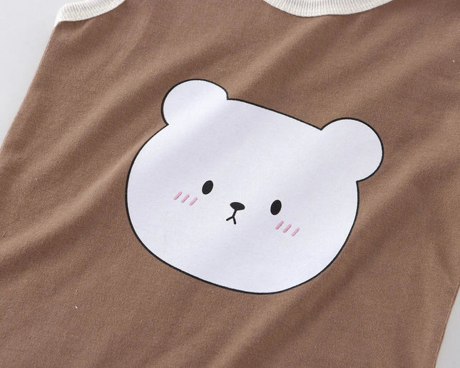 Cute Bear Baby Clothing Set Summer Soft Cotton Infant Short Sleeve Pajamas Newborn Toddler Casual Homewear for Boys and Girls