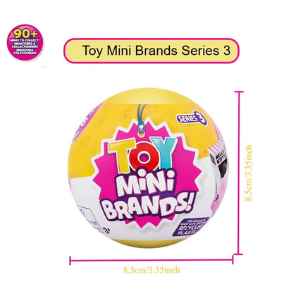 5 Surprise Mini Brands Series 1 by ZURU Mystery Real Miniature Collectible Toy Capsule Anime Figure  Slime surprise toy