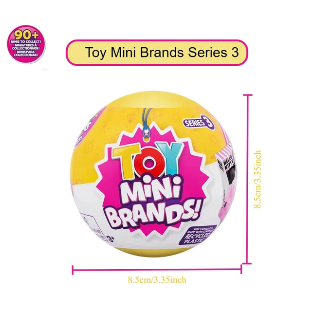 5 Surprise Mini Brands Series 1 by ZURU Mystery Real Miniature Collectible Toy Capsule Anime Figure  Slime surprise toy