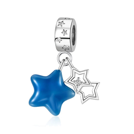 Blue Series 925 Sterling Silver Owl Butterfly Pirate Ship Car Beetle Clogs Charm Fit DIY Bracelet Necklace Fun Matching Gifts