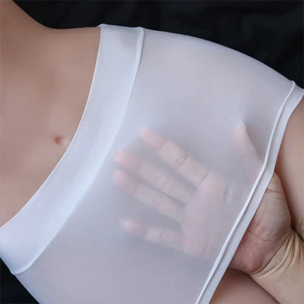 Translucent Nightclub Party Clubwear Skirts Stretch Female Clothing Sexy Women Summer Ice Silk Sheer Elastic Mini Tube Skirt