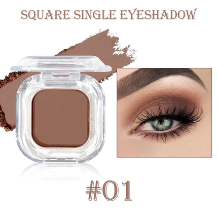 2-Color Matte Eyeshadow - Warm Brown Single-Pan Eyeshadow, Blendable Long-Lasting Neutral Eye Makeup Palette