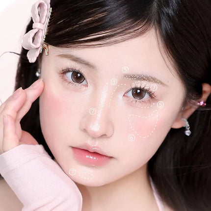 Novo 8Color Eyeshadow Palette Silver Pearlescent All-in-One Highlighter Long Lasting Shimmer Eyeshadow Makeup Eye Shadow Palette