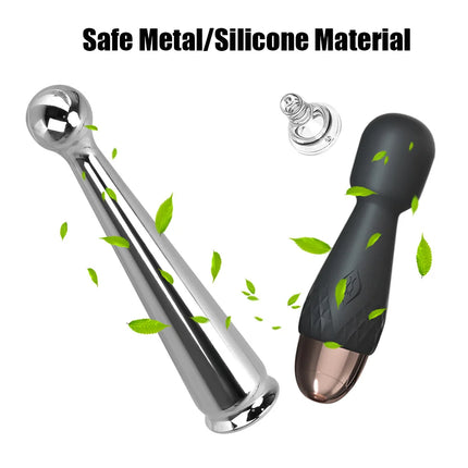 Silicone Metal Strong Vibrators for Women Nipple Clitoris Stimulator Vaginal Anal Plug Pocket Dildos Sex Toys Female Erotic Shop