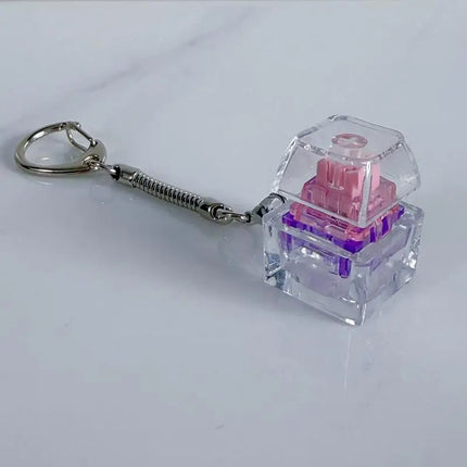 Crystal Keycap Keychain 1/2/3/4/9 Key Keyboard Fingertip Clicker Stress Relief Decompression Toy