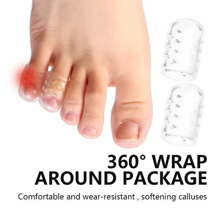 20/10/5/1pcsToes Covers Elasticity Silicone Toe Caps Women Men Gel Little Toe Tube Protector Anti-Friction Breathable Foot Care
