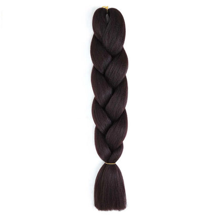 Synthetic 24Inch Purple Braiding Hair Extensions for Crochet Braids DIY Jumbo Ponytail Braid,Ru Mi Hairstyle,Multi-colored Hair