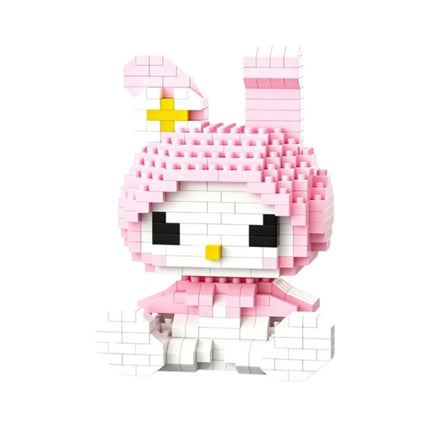 Sanrio Hello Kitty Kuromi My Melody Cinnamoroll Building Blocks Cartoon Figures Bricks Children's Assembly Toys Model Gift