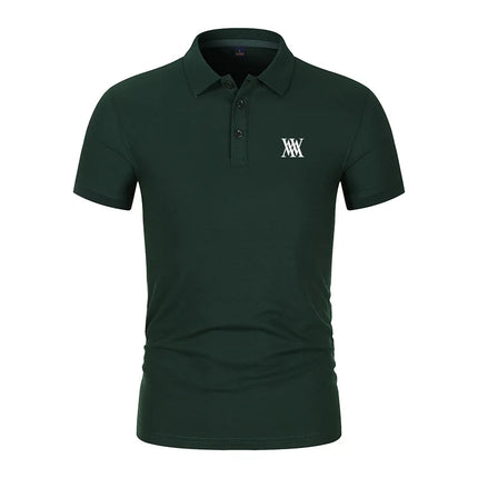 Men's anti-pilling polo shirt with flip collar, casual business fashion, slim fit polo shirt, new for summer 2026