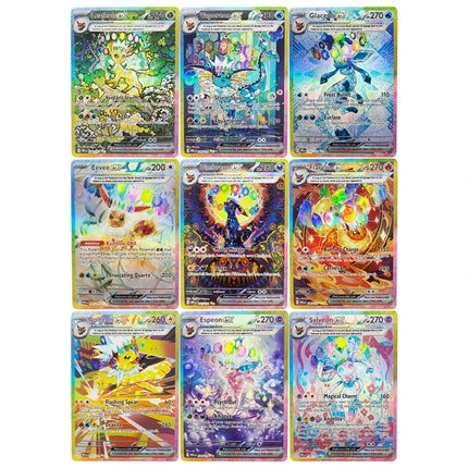 Collection Cards EN Prismatic Evolutions Umbreon Espeon Sylveon DIY Self Made Single Card Classic Game Anime Card Gift Toy