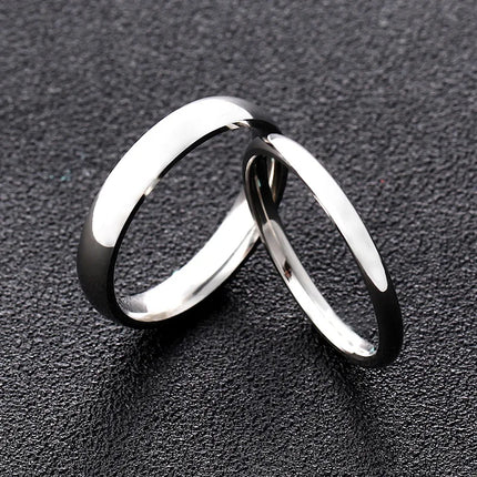 2/4/6/8MM Fashion  316 Titanium Stainless Steel Ring Wholesale Laser Silver Color Jewelry for Men Woman Wedding Punk Men's Ring