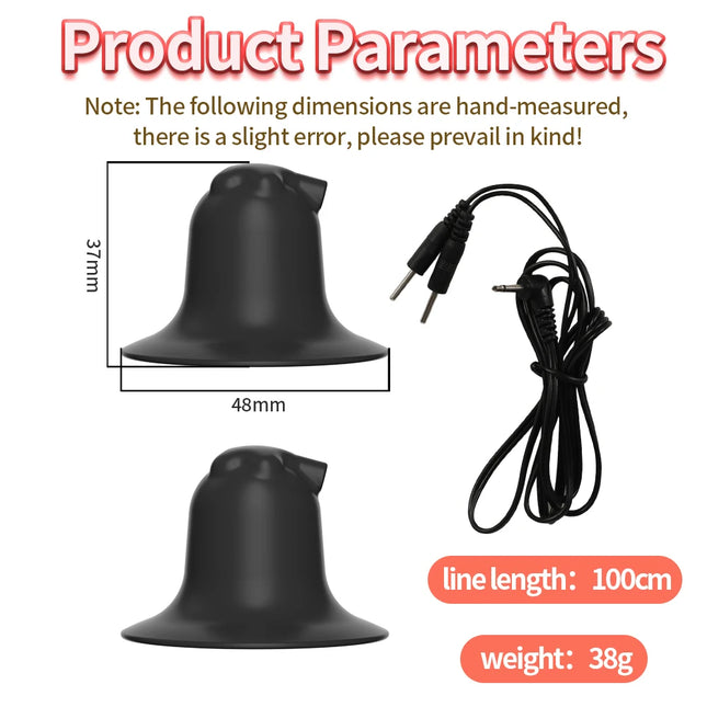 Electric Shock Nipple Suction Cup Breast Clitoris Sucker Erotic Nipple Clamps Pump Adult Game Breast-fed Sex Toys for Women Men