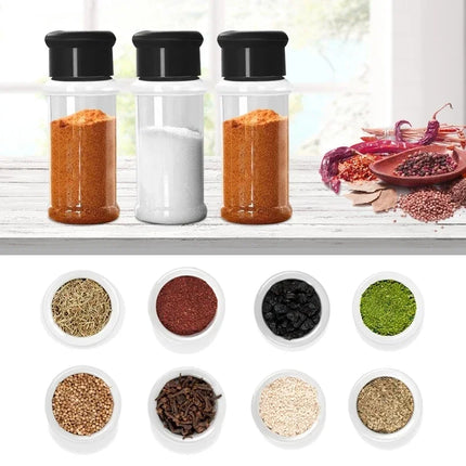 5/10/15/20PC Jars for Spices Salt and Pepper Shaker Seasoning Jar Spice Organizer Plastic Barbecue Condiment Kitchen Gadget Tool
