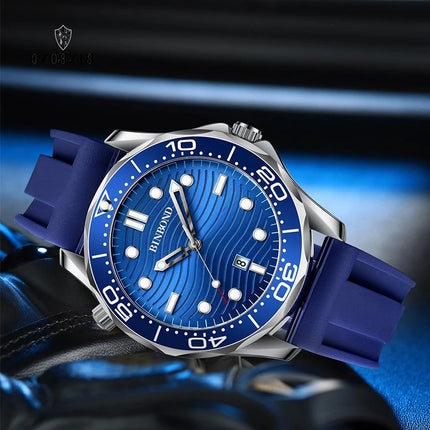 BINBOND B2820 New Casual Fashion Ultra-thin Seahorse Series Quartz Men's Watches 30M Waterproof Luminous Sports Men's Watches