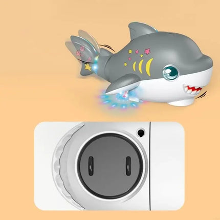 Electric Swinging Shark Blowing Ball Automatic Obstacle Avoidance With Music And Lights Toddler Kids Toys Baby Educational Gift