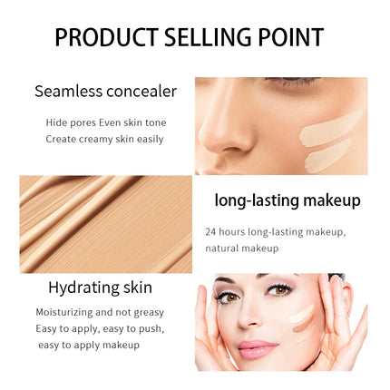 Julystar 10 Colours Matte Moisturising Finishing Foundation Waterproof Long Lasting No Makeup Removal Face Concealer Powder