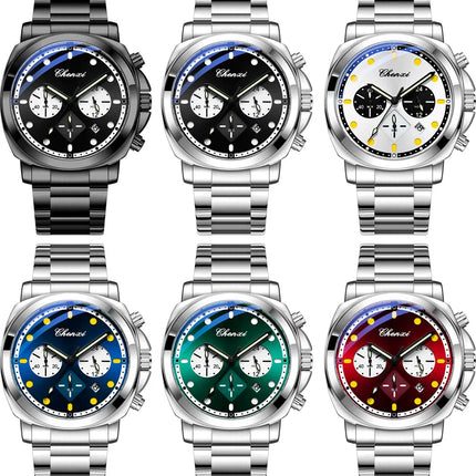 CHENXI Men's Watch Multifunctional Fashion Quartz with Calendar Luminous Display Men Watches Chronograph Business Wristwatch