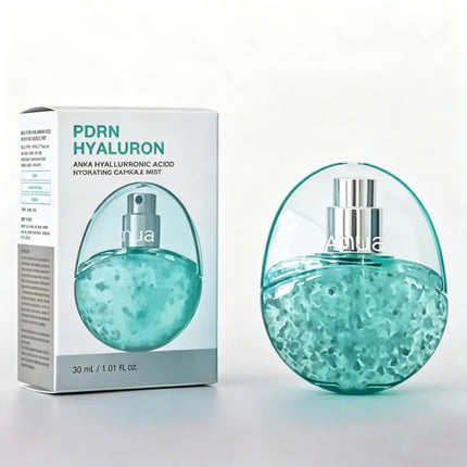 Korean PDRN Glow Facial Serum Spray,Face Hydrating Mist,Hyaluronic Acid Radiant Essence Firming Care Beauty Products Face Care