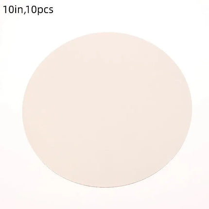 10 Pcs Cake Boards With White Golden Cake Rings, Cardboard With 6/8/10/12 Inch Cake Base, Suitable For Baking Cakes