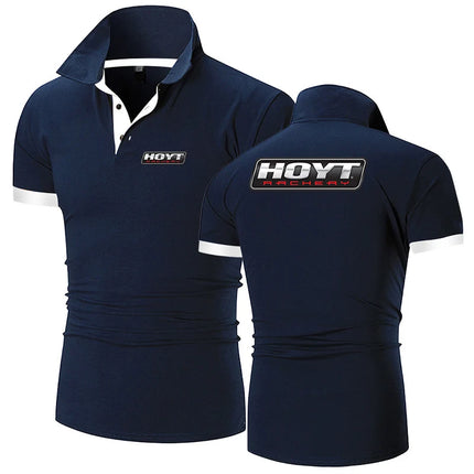2023 New Hoyt Archery Men's Summer Short Sleeve Luxury Business Casual Polo Shirt Breathable Sportwear Designer Tops