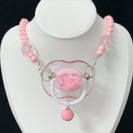 Sexy Cute Gag Adult Pacifier Chain Clip Soothing Toy Unisex Erotic Accessory Oral Bondage Silicone Material Ball Gag Prop SM Toy