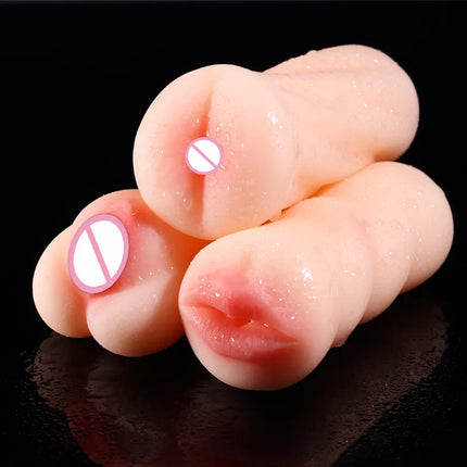 Vagina for Men Adult Sex Toys 4D Realistic Anal Oral Deep Throat Male Masturbator Silicone Artificial Vaginal Mouth Erotics Anus