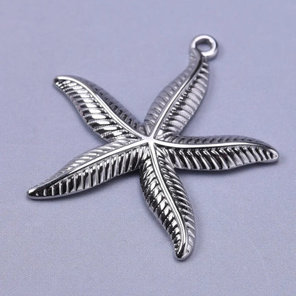 5pcs Stainless Steel Conch Starfish Turtle Charms For Jewelry Making Supplies Ocean Charm Silver Color Pendant Handmade Material