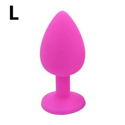 Unisex Silicone Butt Plug 3 Sizes Anal Dildo Sex Stopper Adult Toy for Men/Women Couple Anal Trainer No Vibrator