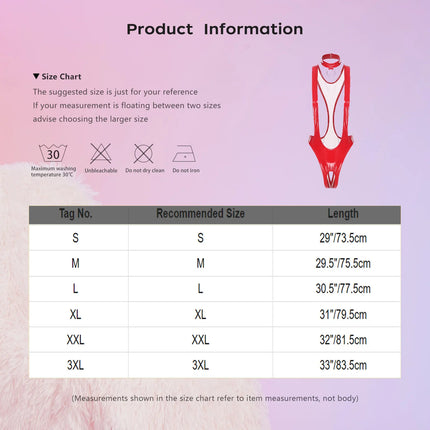 Womens Sexy Glossy Patent Leather Crotchless Bodysuit Monokini Sling Latex Catsuit Special Occasion Costume with Choker Necklace