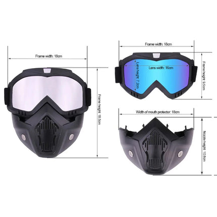 Motorcycle Riding Mask Windproof Outdoor Racing Skiing Off-Road Mask Bicycle Vehicle Sports Full Face Protection Tactical Helmet